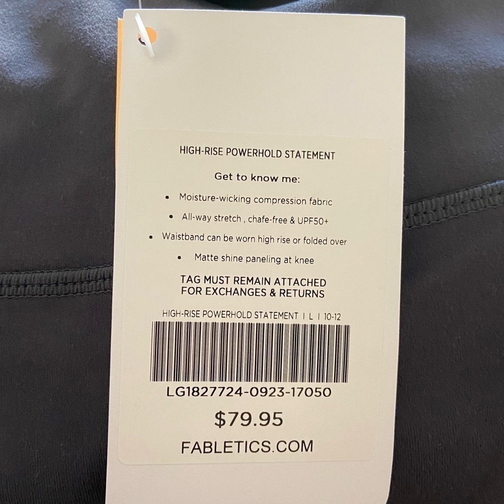 Fabletics high-rise power hold. Grey in colour. Size large. - Picture 6 of 8